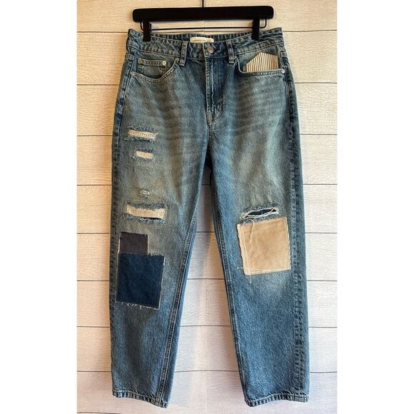 Current/Elliott Boy Genius Boyfriend Patchwork Jeans Size 27 - Picture 7 of 15